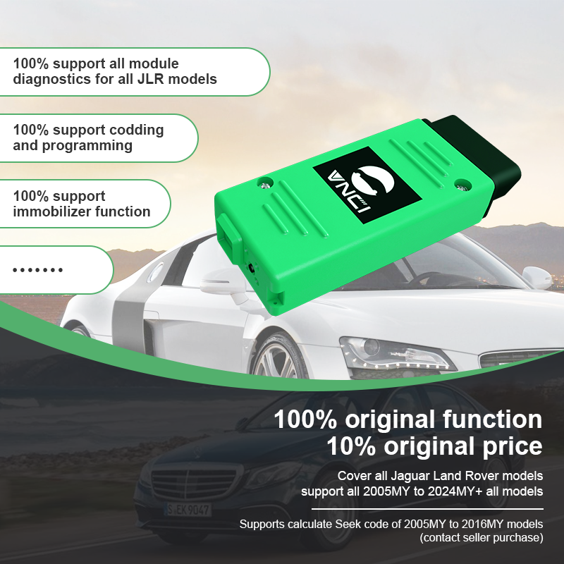 VNCI JLR DoIP diagnostic scanner for Jaguar Land Rover, compatible with origianl software driver