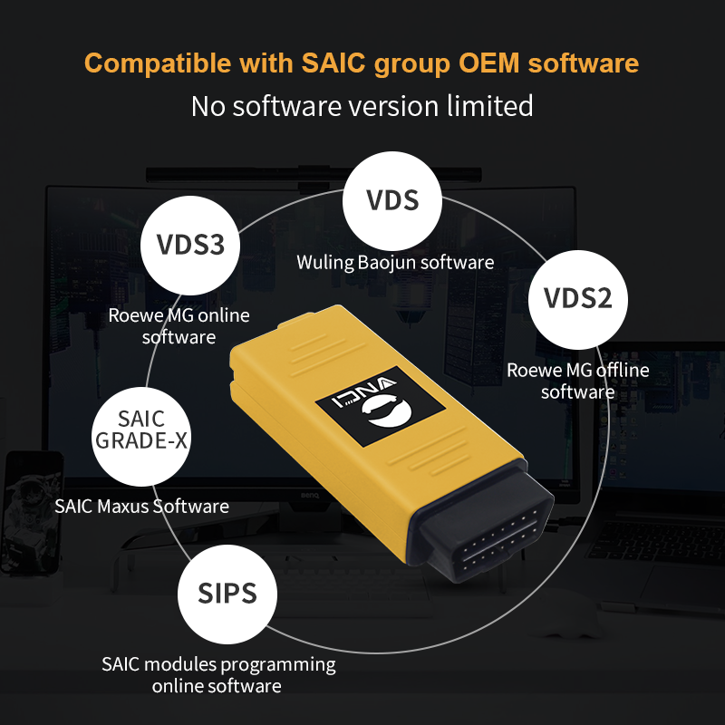 VNCI VDI3 Roewe MG Wuling Maxus automotive diagnostic tool, compatible with VDS/VDS2/VDS3/GRADE-X